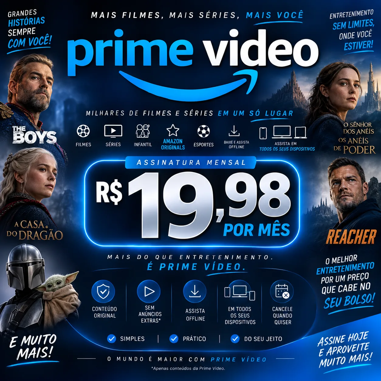 Banner Prime Video: milhares de filmes e séries